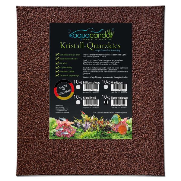 aquacando Aquarium Kristall-Quarzkies Bernsteinbraun (10kg)